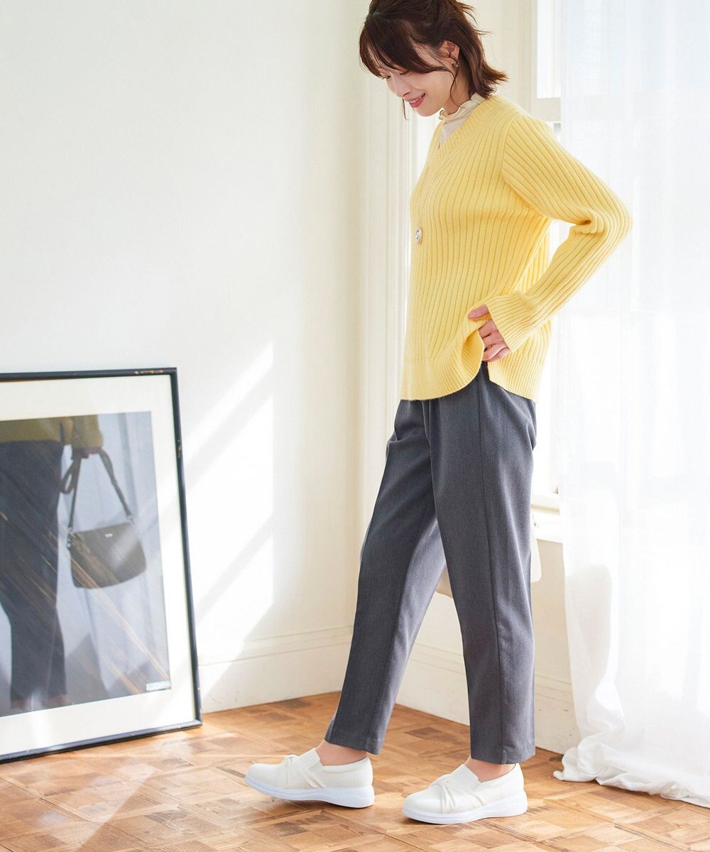 Tiaclasse 【小倉優子さん着用・洗える】カラーテーパードパンツ 