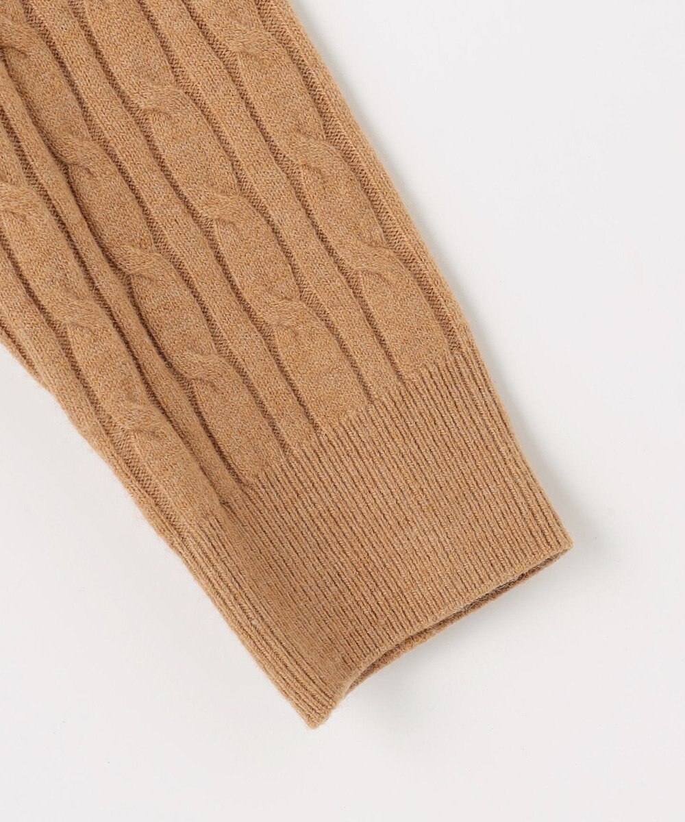 Feroux ケーブル編み×リボン刺繍 ニット カーディガン 