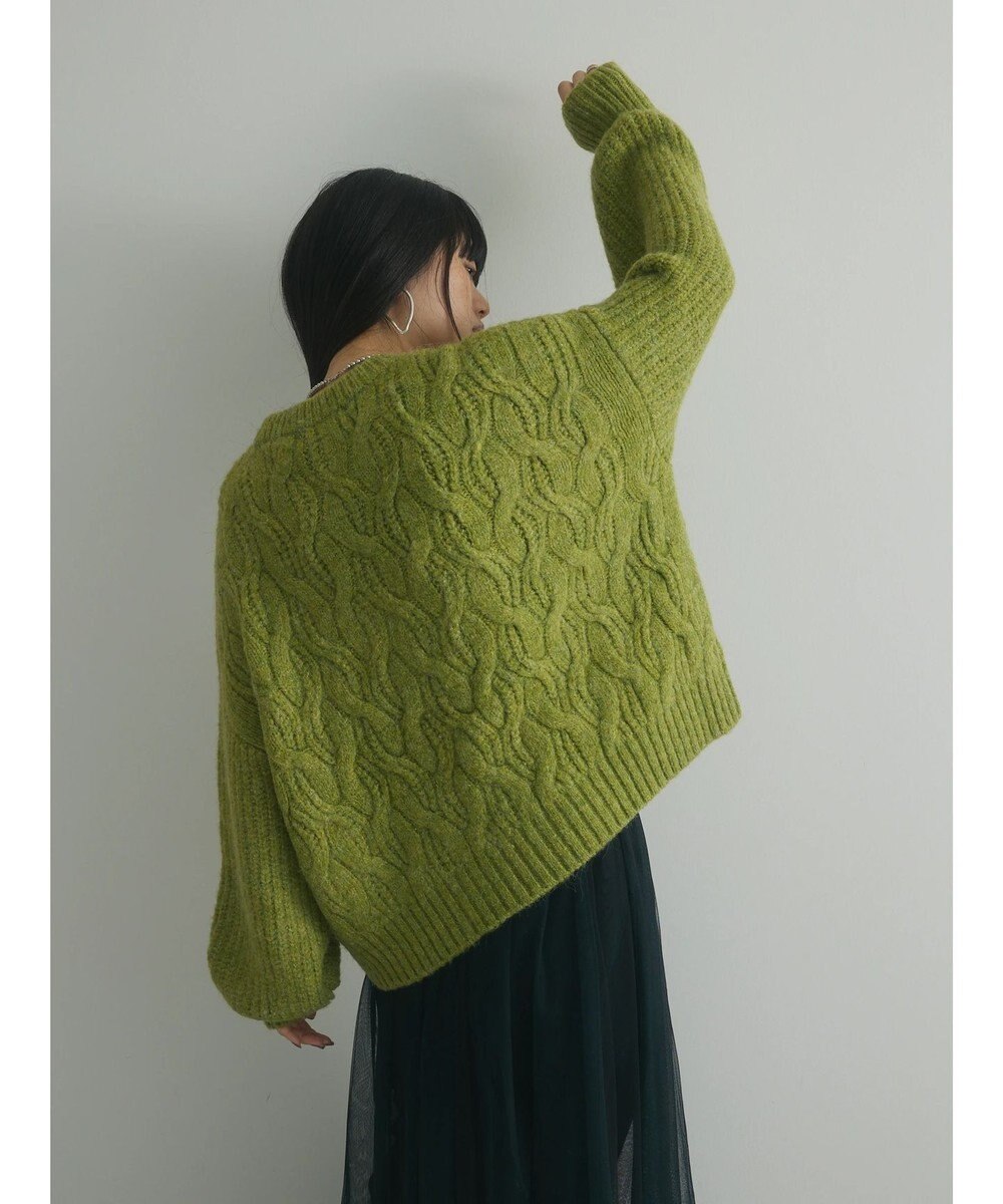 Green Parks armonia. ケーブルニットプルオーバー 