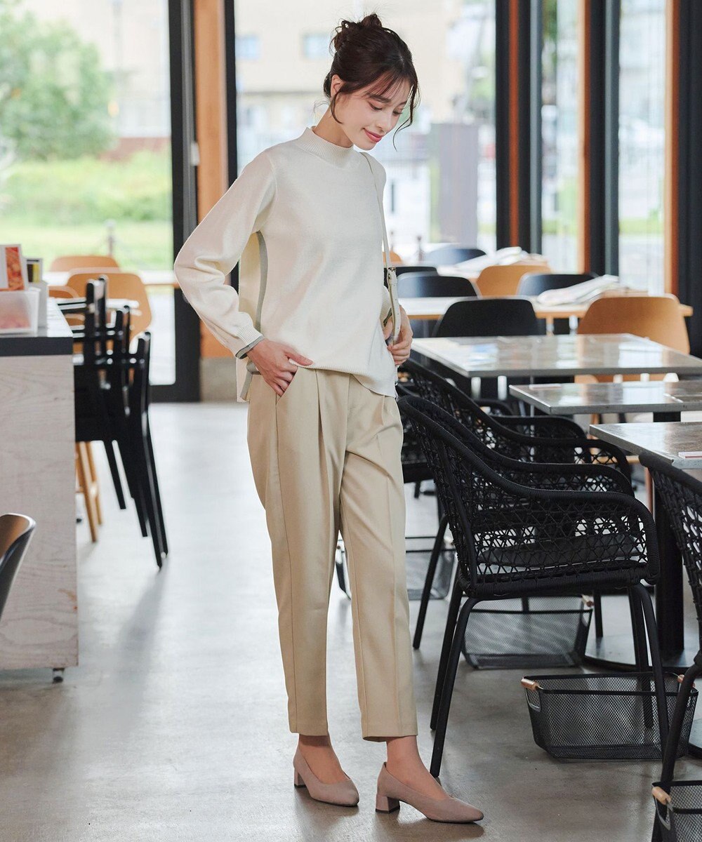 Tiaclasse 【小倉優子さん着用・洗える】カラーテーパードパンツ 