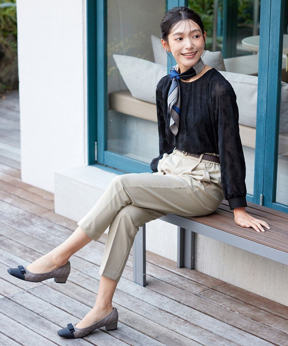 Tiaclasse 【小倉優子さん着用・洗える】カラーテーパードパンツ 