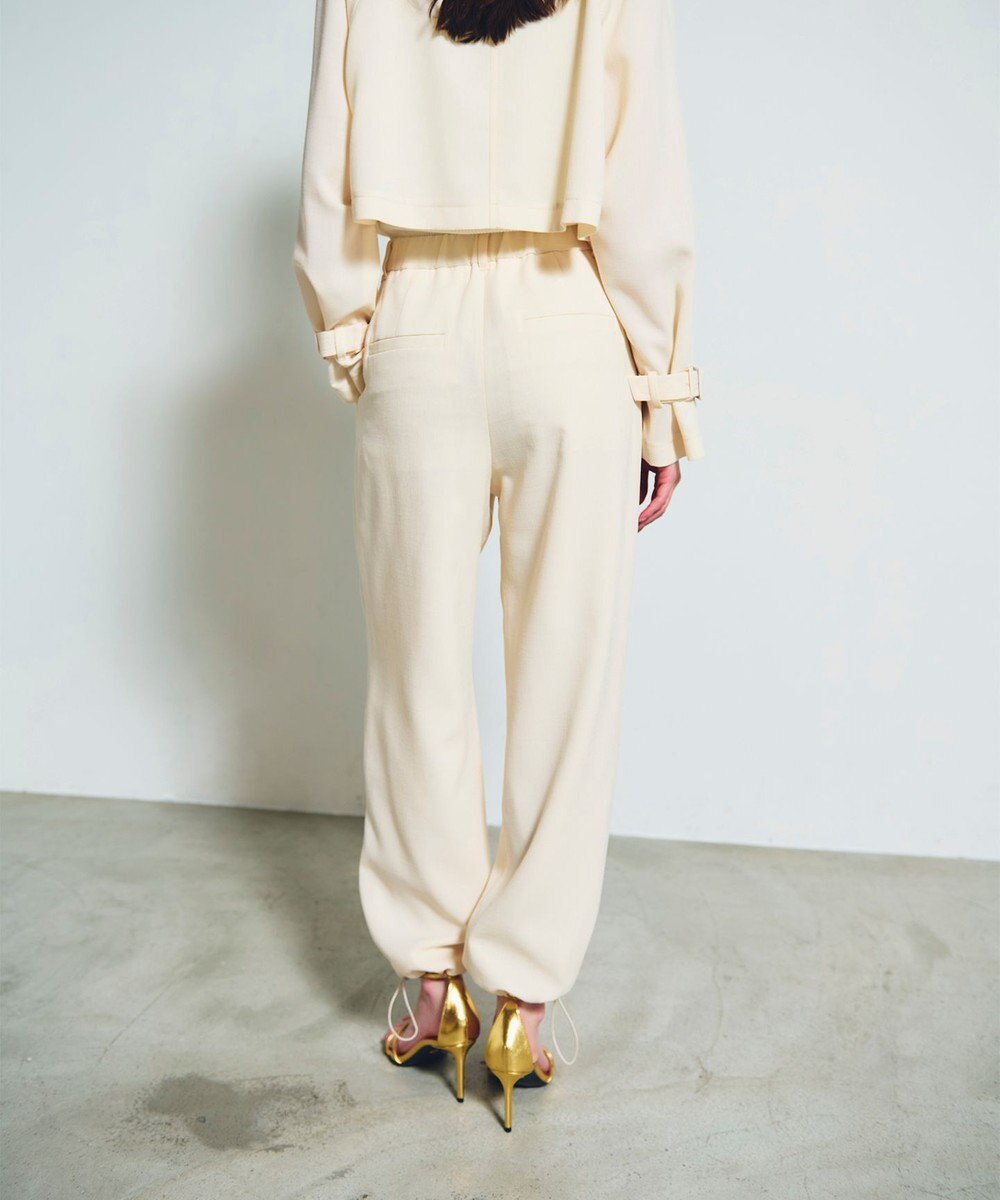 GRACE CONTINENTAL ストレッチスラブタックパンツ 