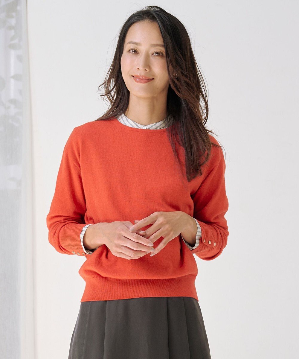 J.PRESS LADIES Cotton Wool ボートネック ニット 