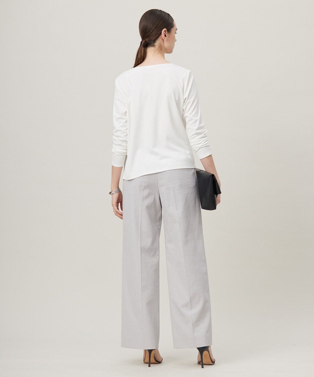 ICB L 【洗える】 PlaXフィラメントジャージー ドレープカットソー 