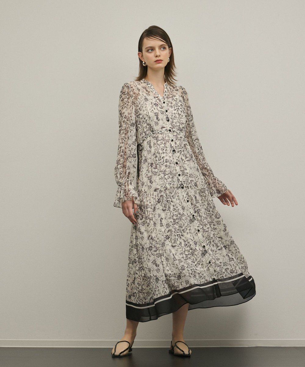 GRACE CONTINENTAL ドロストティアードフレアワンピース 