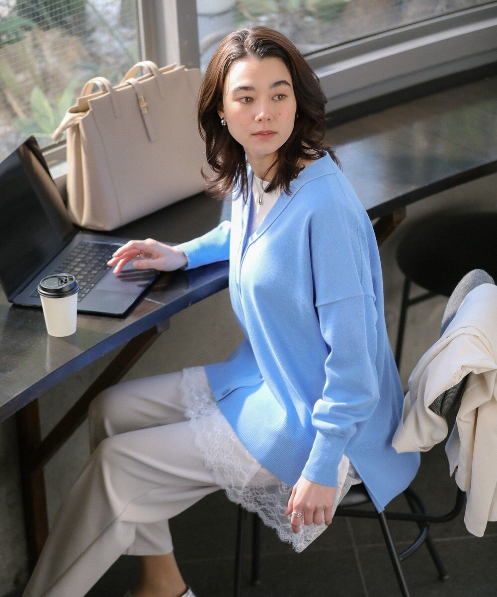 Green Parks 裾イレヘムレースドッキングプルオーバー 