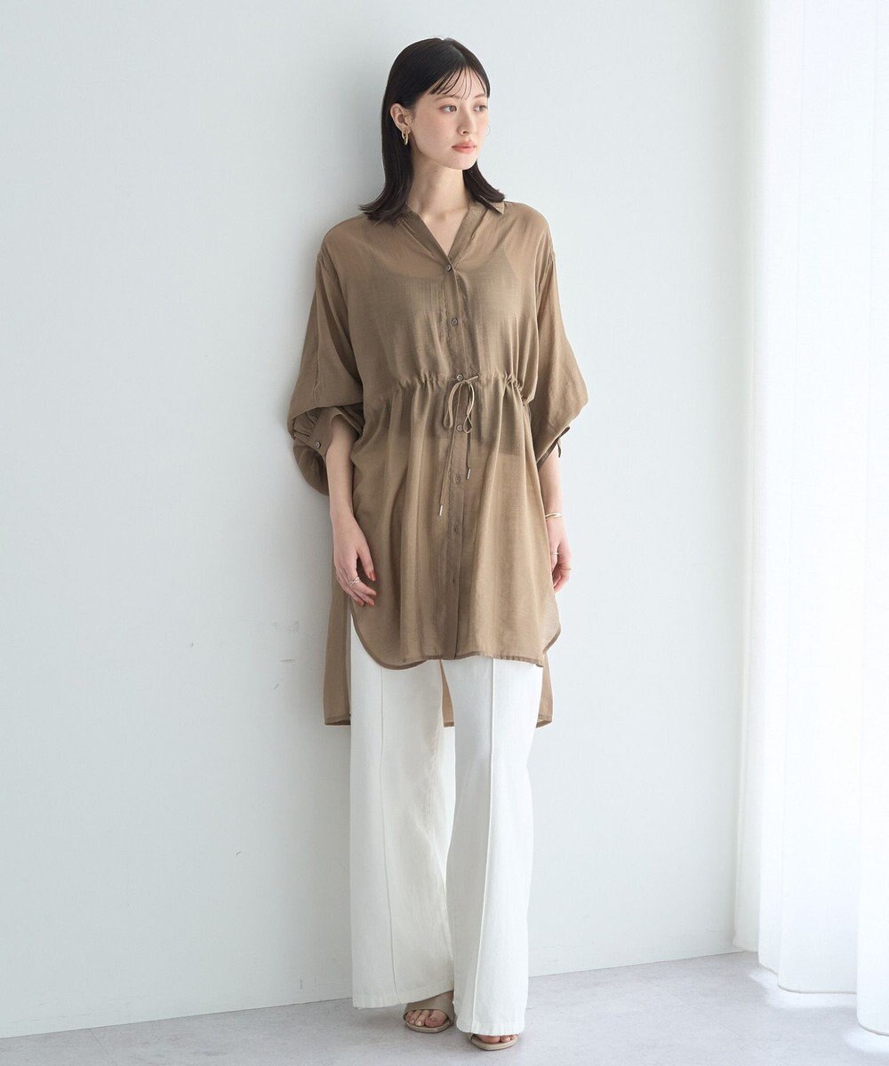 YECCA VECCA シアー2way袖バルーンチュニック 