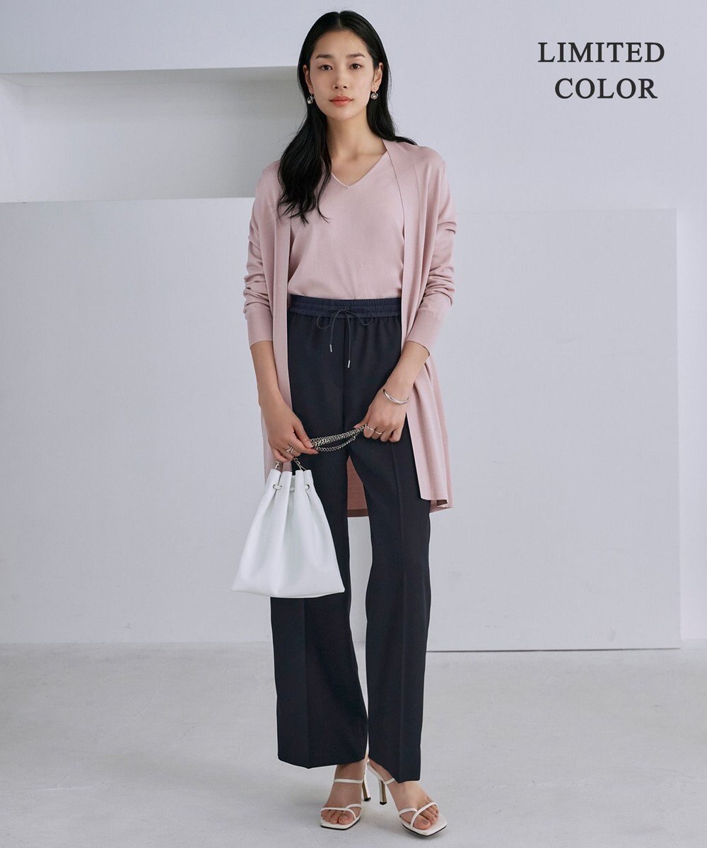 ICB 【洗える】シンセティックハイゲージ ロングカーディガン 