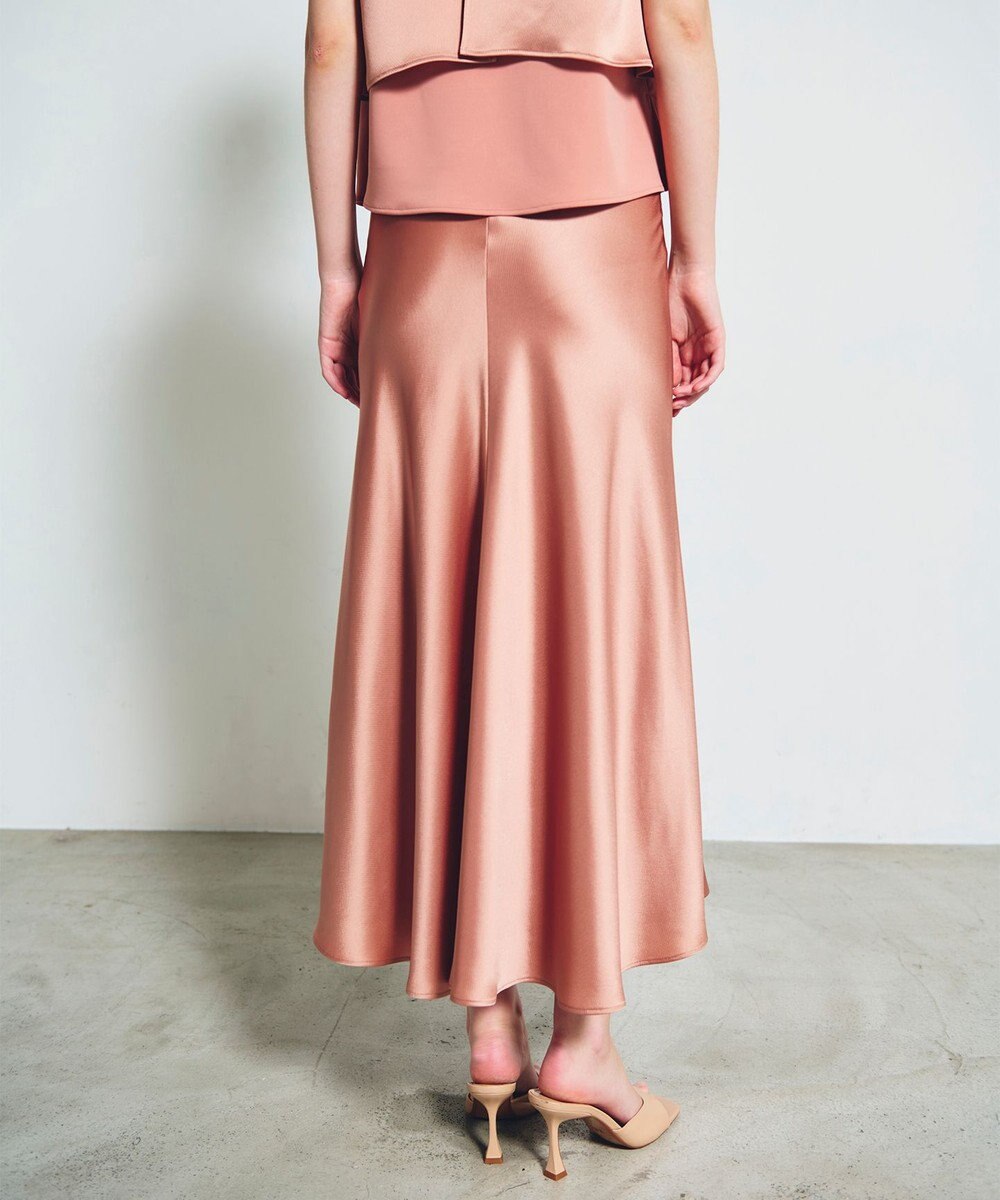 GRACE CONTINENTAL サテンバイアスロングスカート 