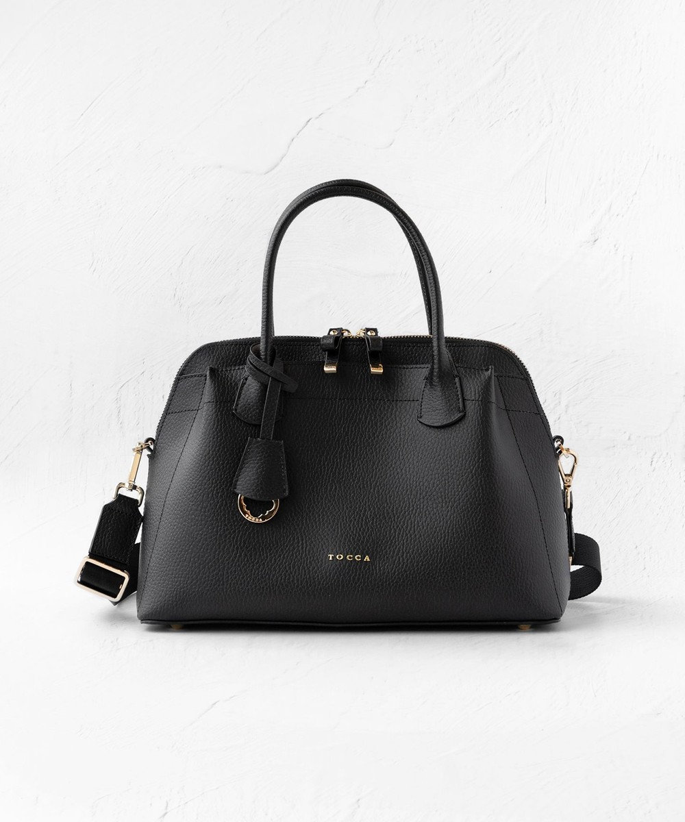 TOCCA NOBLESSE LEATHERTOTE レザートートバッグ ブラック系