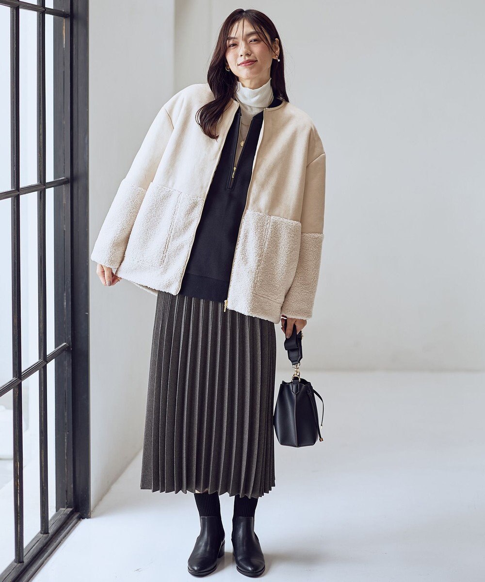 ANY L スエードボアコンビブルゾン 