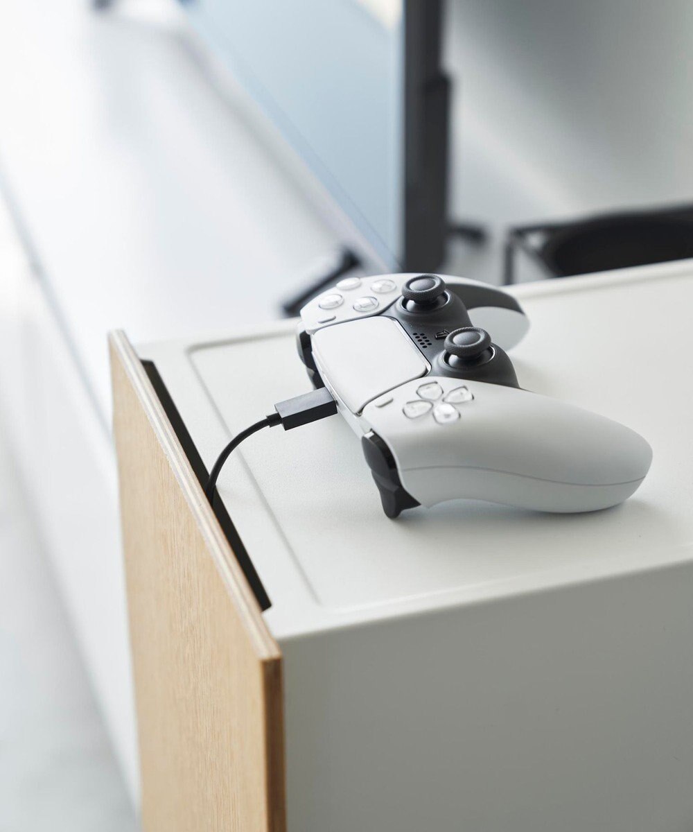 tower ゲーム機収納ラック タワー ホワイト 