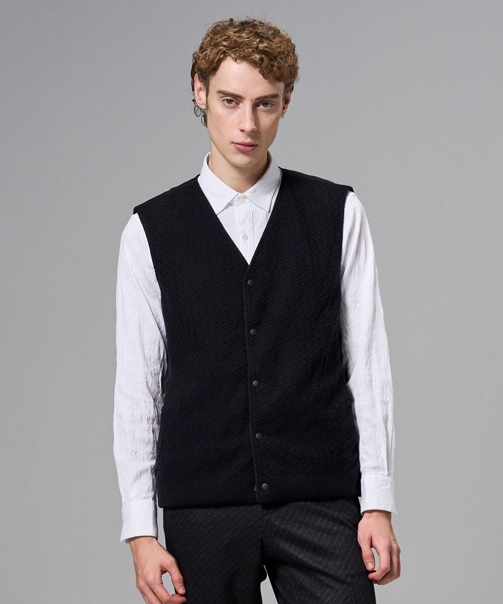 JOSEPH HOMME 【2WAY】パデットニットブロック　リバーシブルベスト 