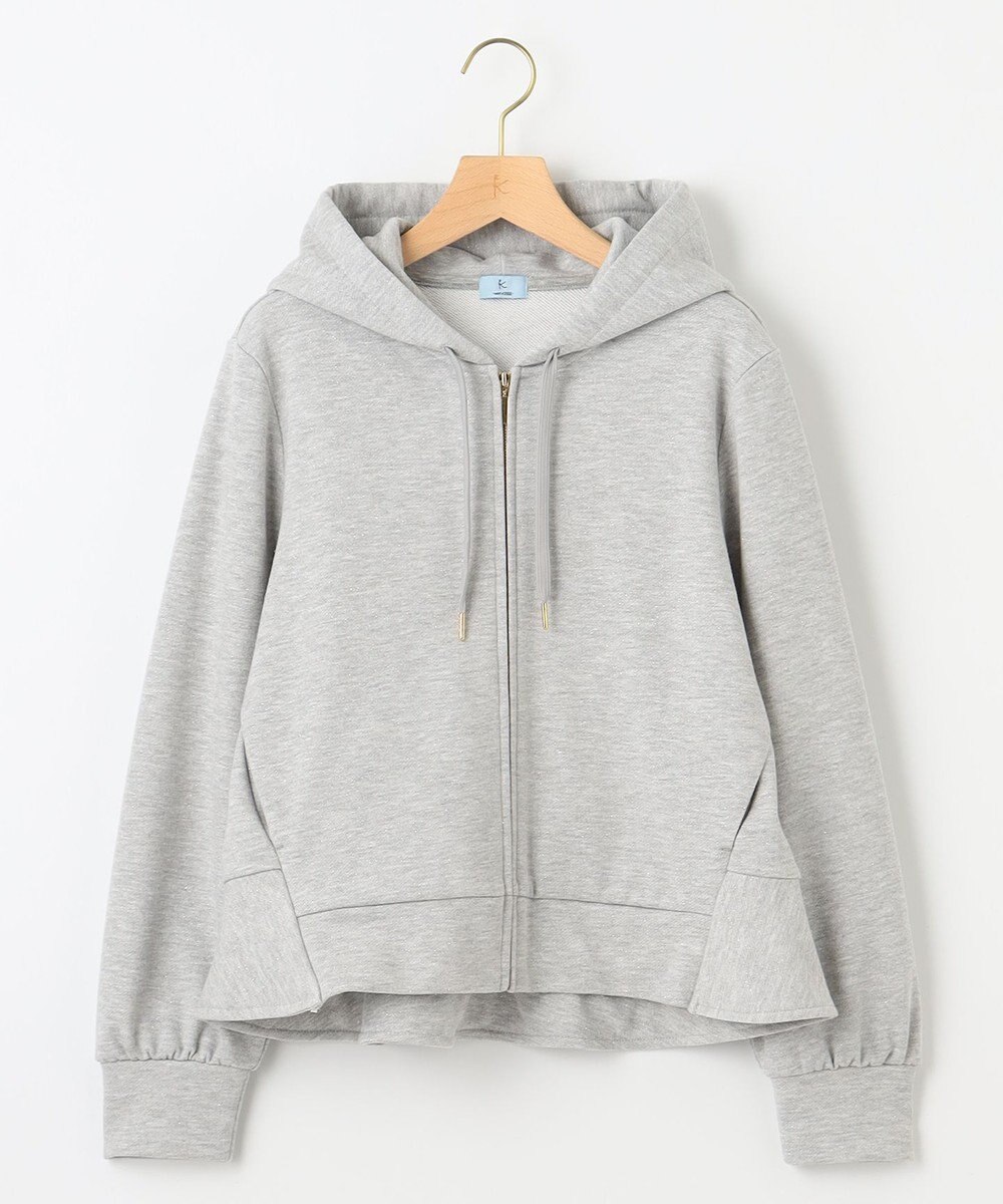 組曲 ラメペプラムパーカー 