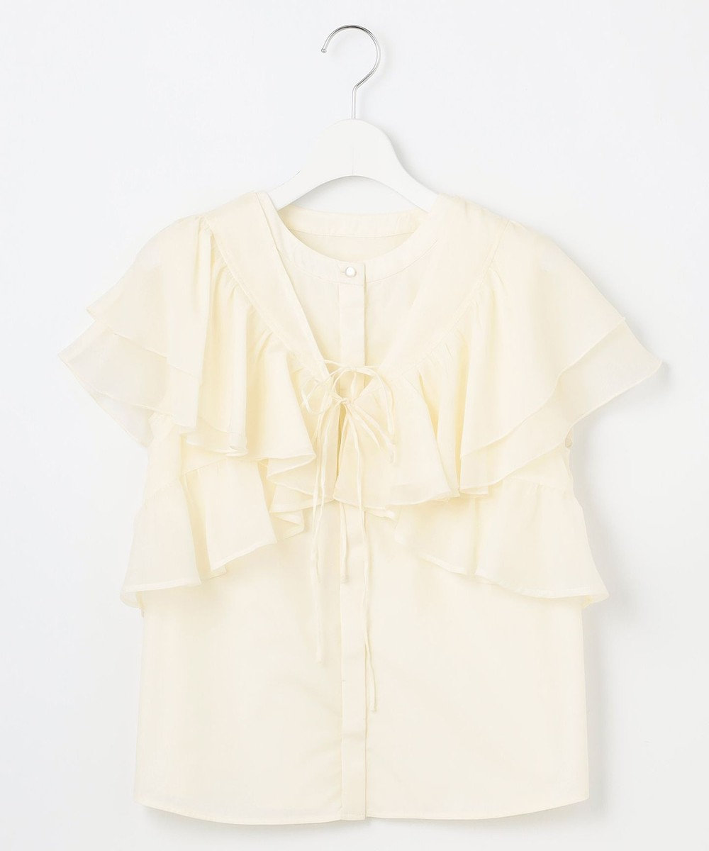 Feroux 【2WAY】フリルコンビ ブラウス 