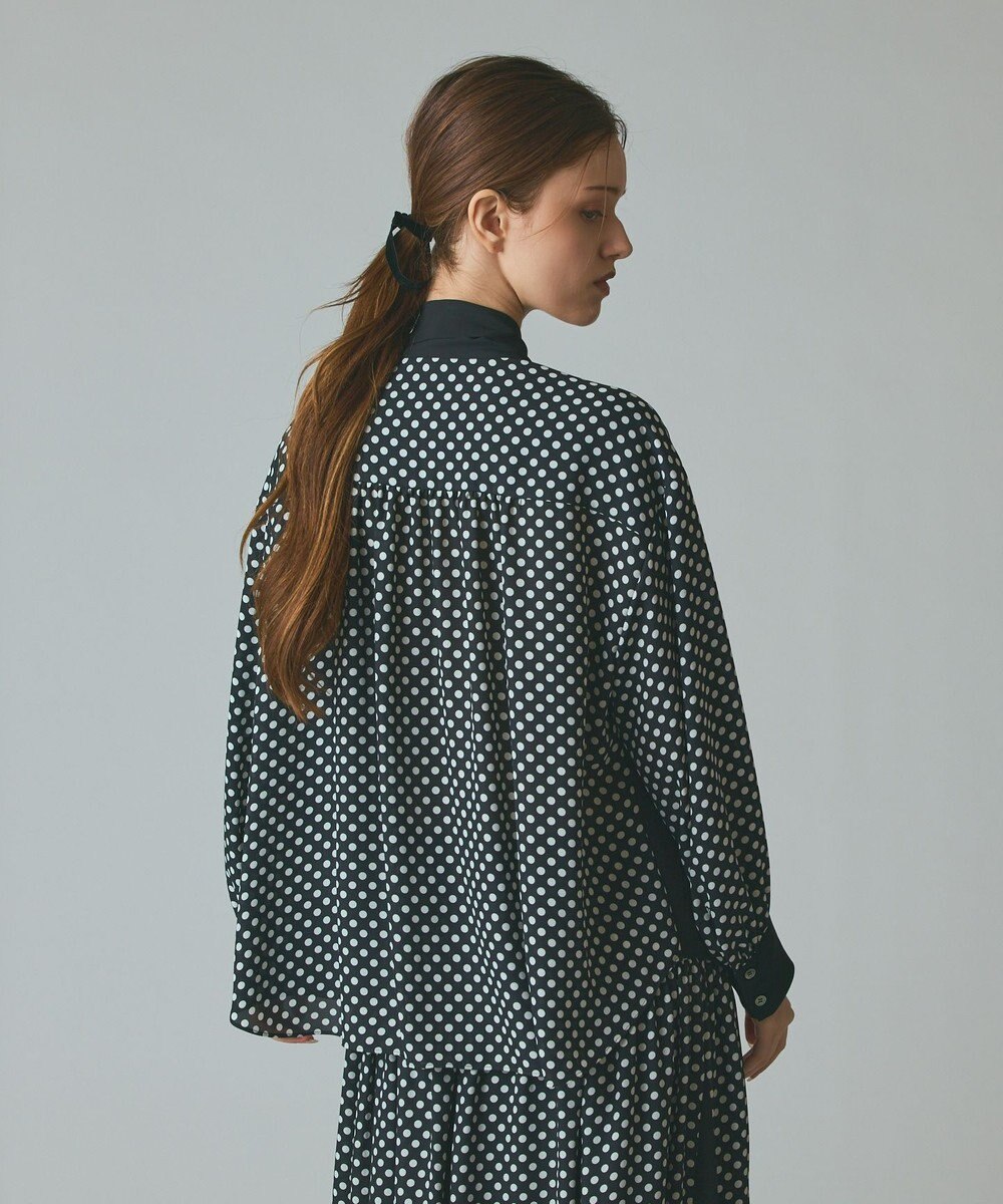 GRACE CONTINENTAL ドットコンビブラウス 