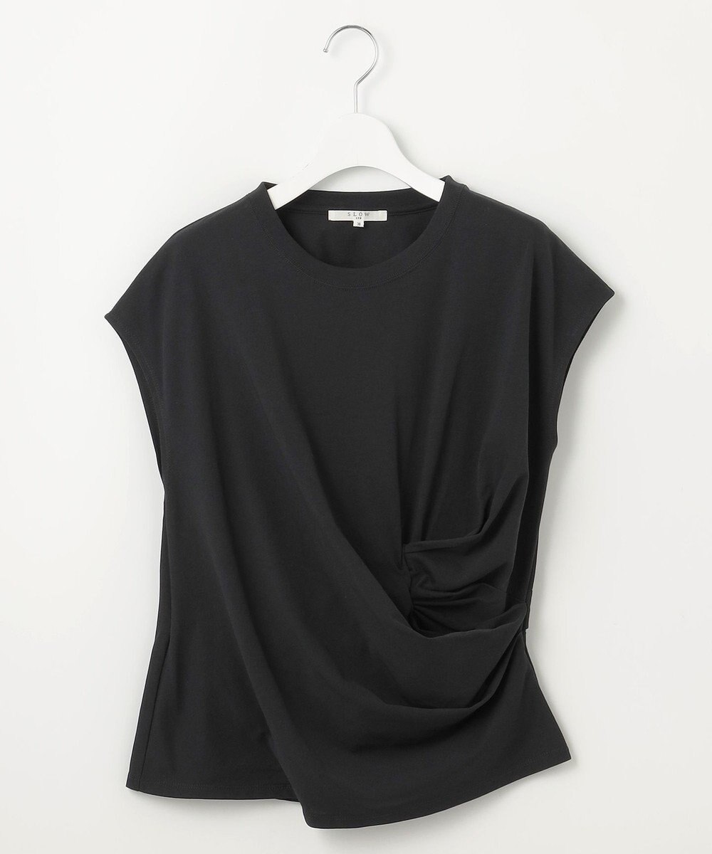 23区 【SLOW/一部店舗限定】MVSコットン カシュクールデザイン Tシャツ 