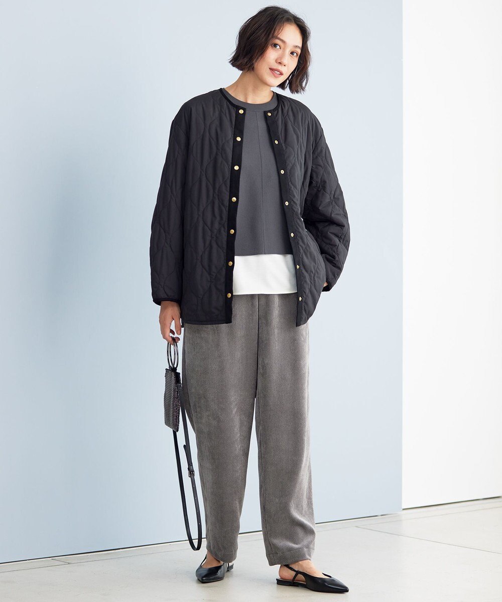 自由区 L 【セットアップ対応・洗える】レーヨンストレッチプルオーバー ニット 