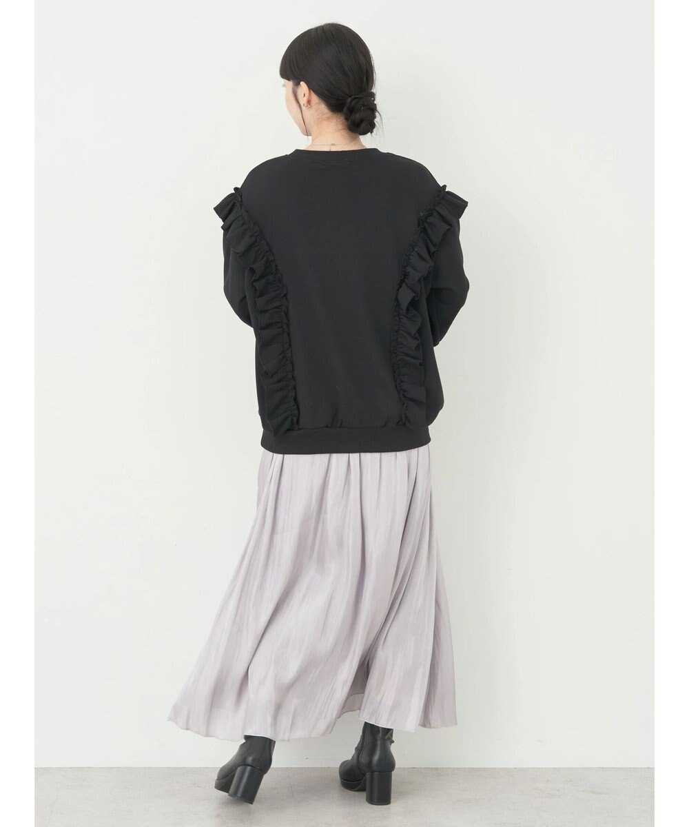 earth music&ecology フリルスウェットプルオーバー 