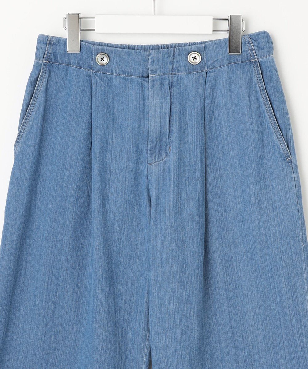 J.PRESS LADIES L 【洗える】5ozバージラコンパクト ワイド パンツ 