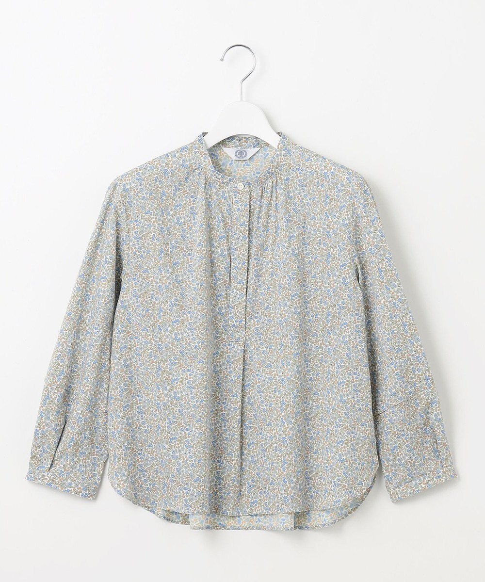 J.PRESS LADIES 【洗える】Liberty バンドカラー プルオーバー ブラウス 