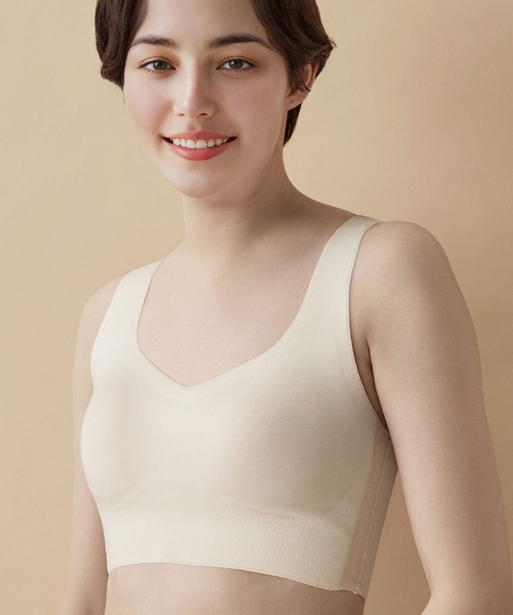 WACOAL ノンワイヤーブラ [GOCOCi/ワコール] ハーフトップ ブラトップ まるでつけていないような着ごこち 綿混 立体的なバストシルエット レディース CGG551 /ワコール 