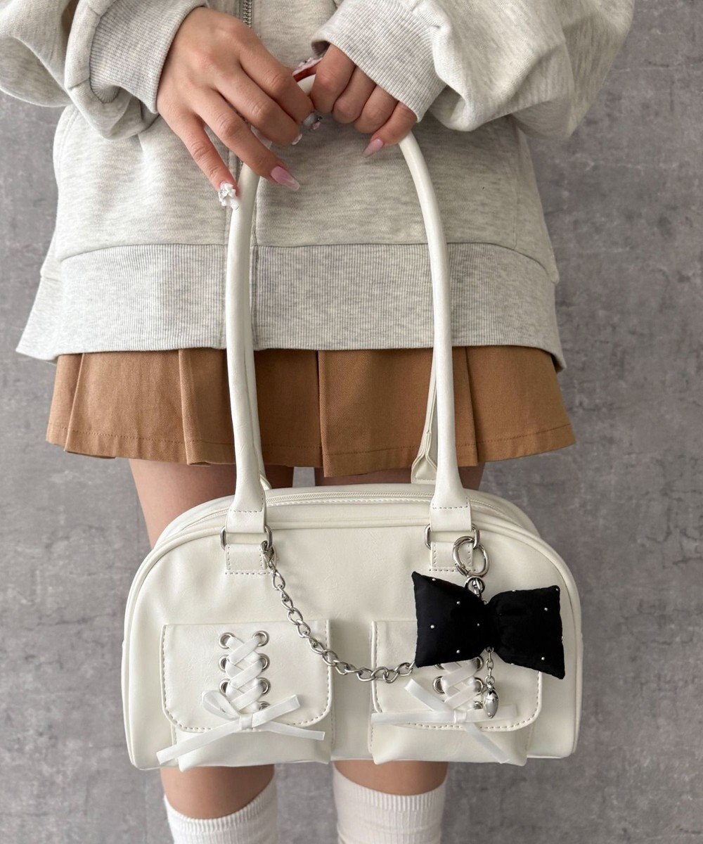 WEGO レースアップボストンバッグ 