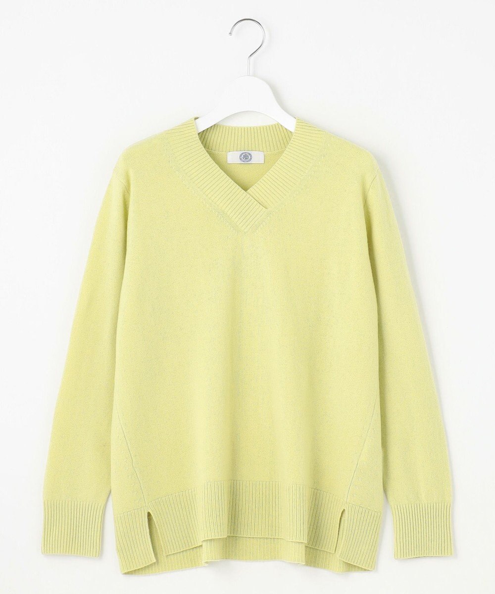 J.PRESS LADIES L 【洗える】CASHMERE BLEND Vネック プルオーバーニット 