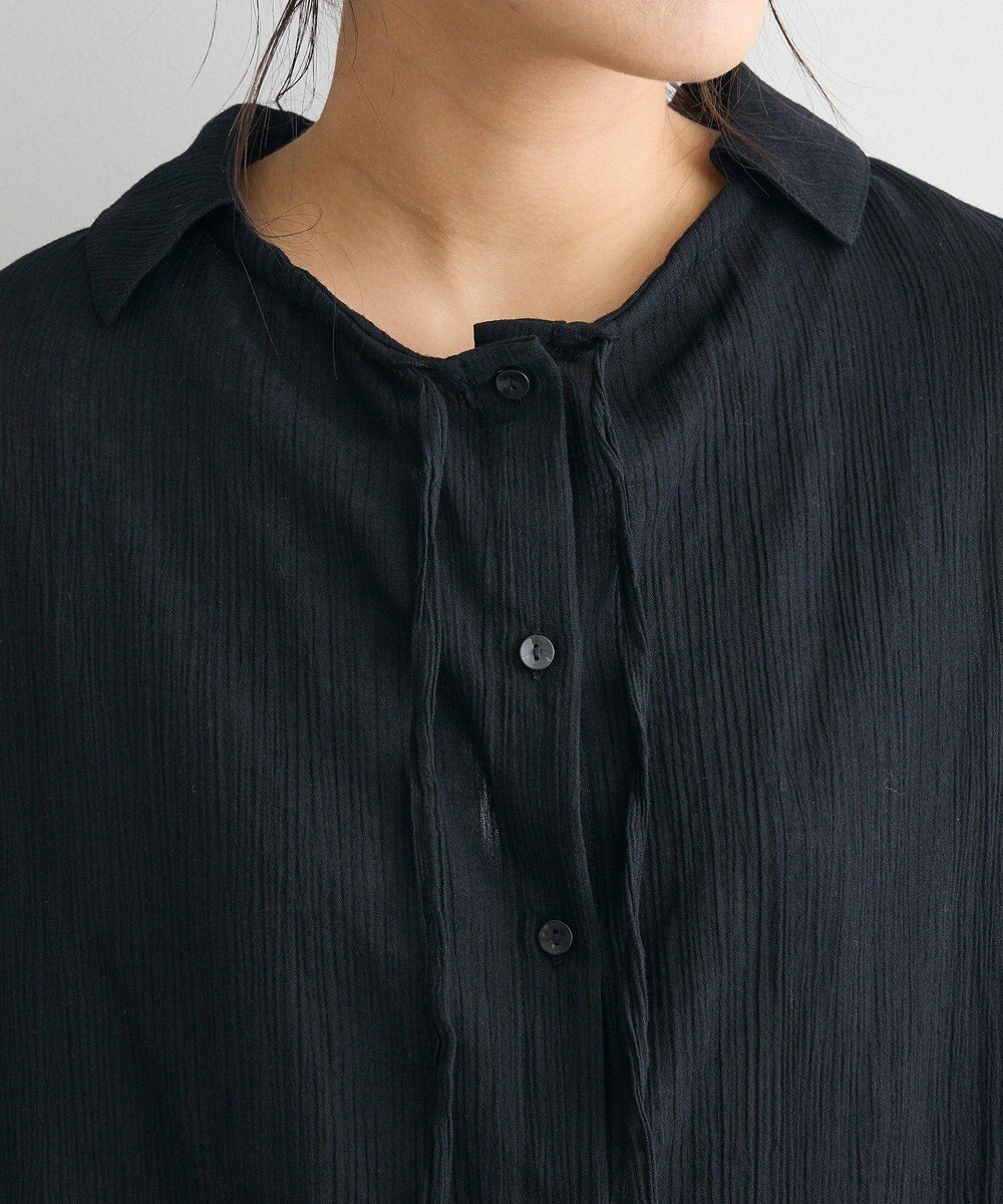 CRAFT STANDARD BOUTIQUE 衿ギャザーシャツブラウス 