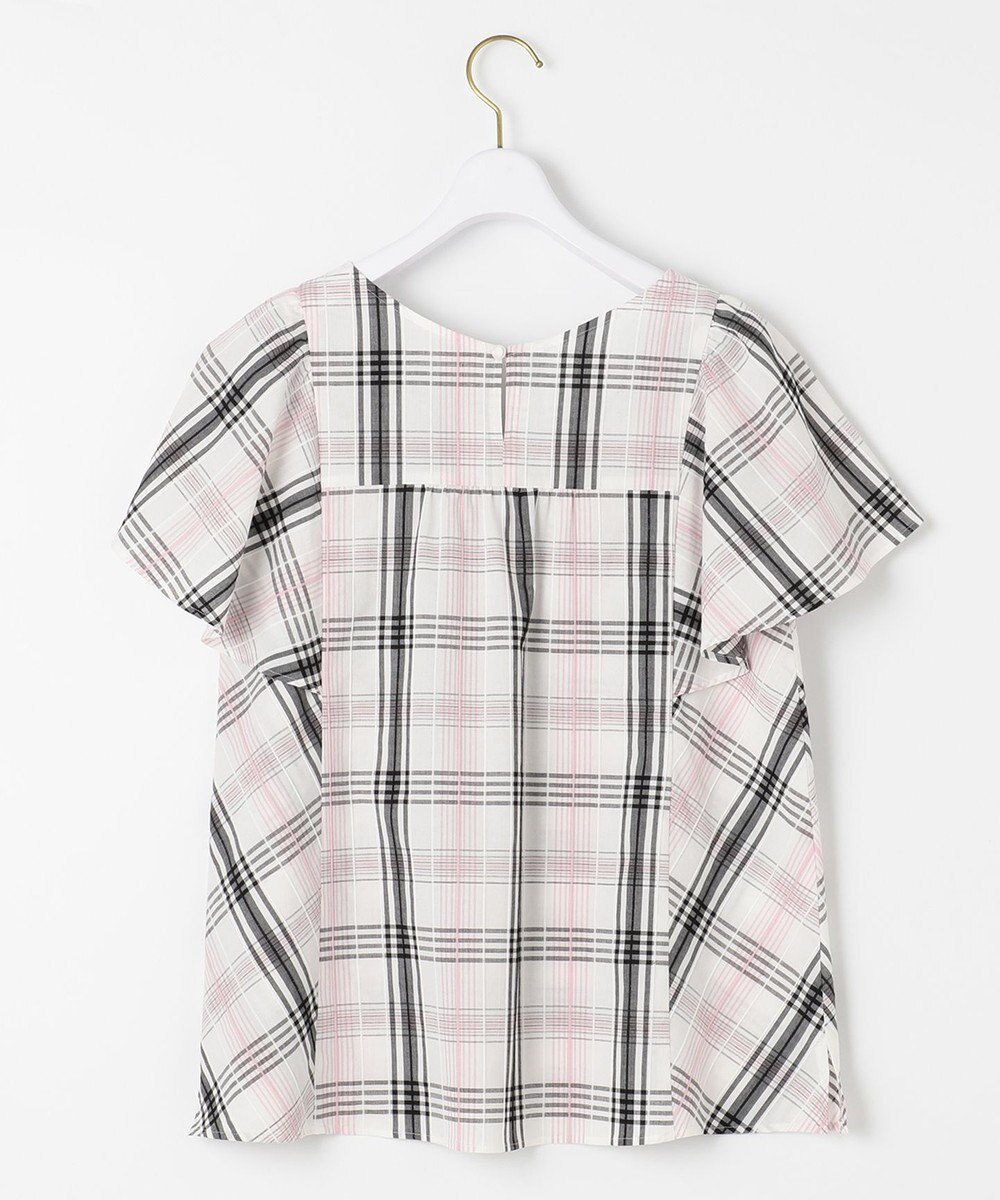 ANY SIS 【洗える】チェックフレア ブラウス 