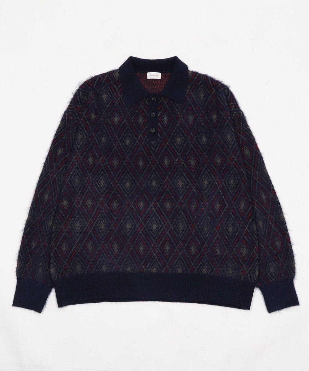 WEGO 【ユニセックス着用ITEM】アーガイルニットポロ 