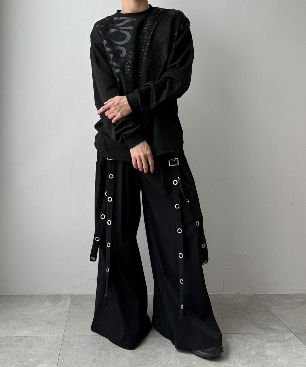 WEGO エンボスグラフィックT(LS) 