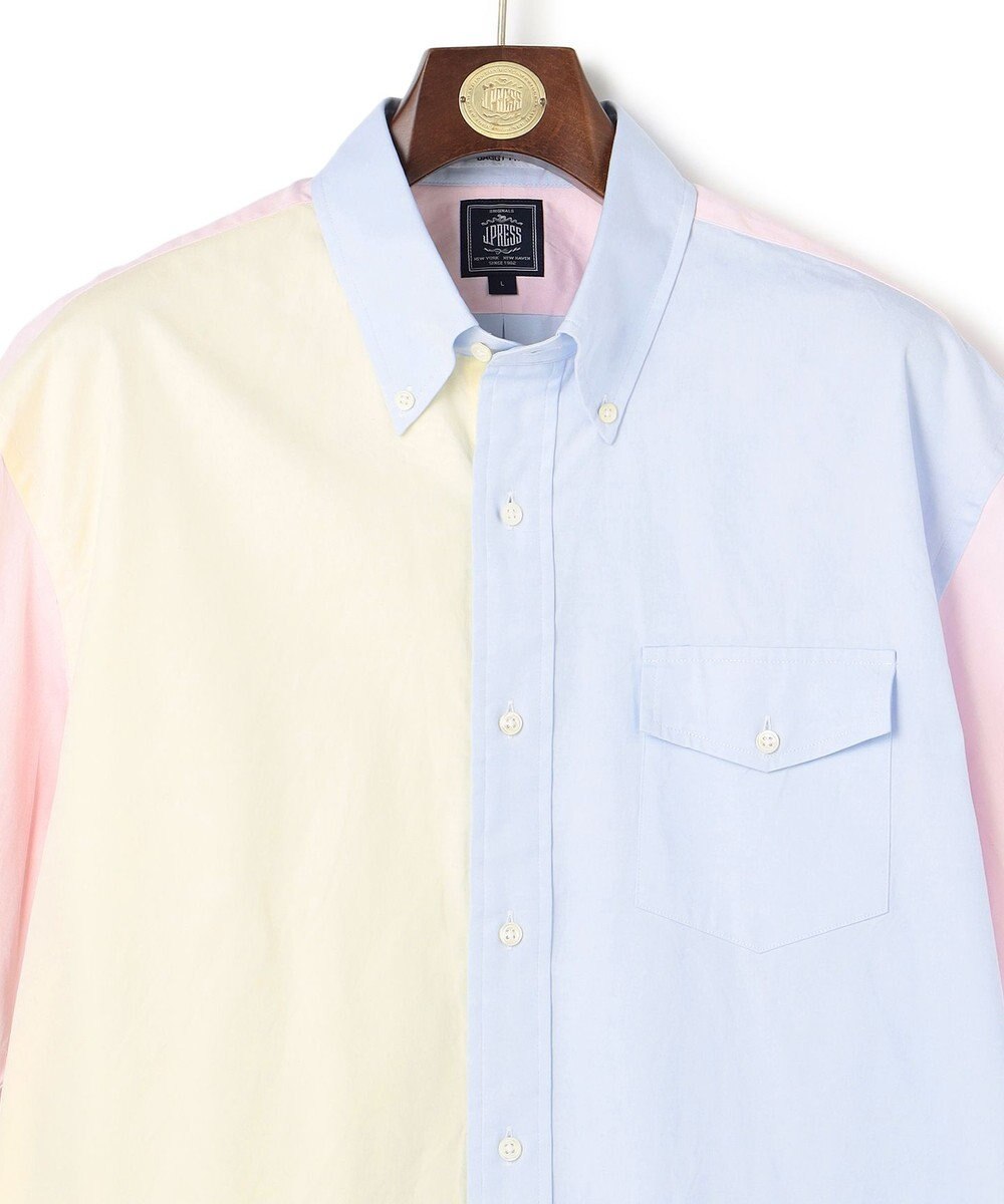 J.PRESS MEN 【J.PRESS ORIGINALS】【UNISEX】Crazy Oxford Half Sleeve Shirt / B.D. / Baggy-Fit 
