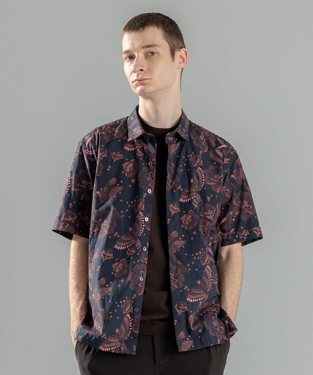 JOSEPH HOMME 新柄【洗える】メキシカントロピカルプリント　半袖レギュラーカラーシャツ 