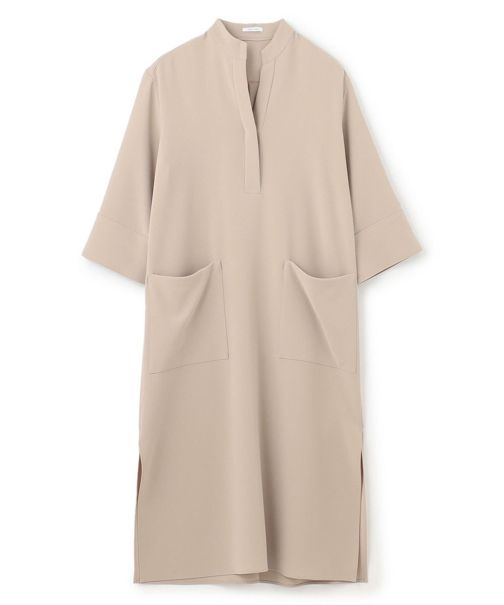 BEIGE， 【洗える】RUE / クロスオーバーVネックワンピース 