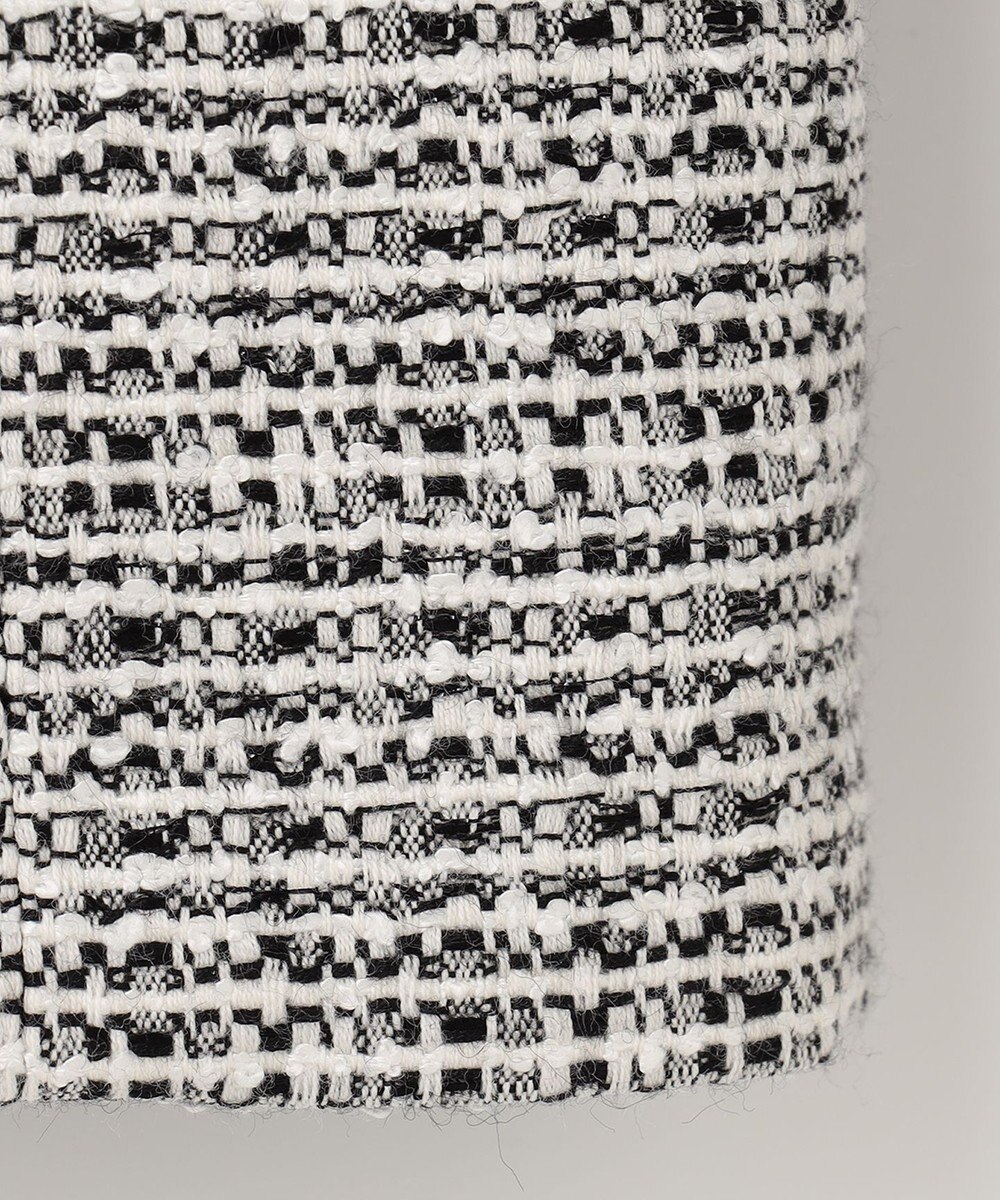 23区 【セットアップ対応】ライトシャインツイード ノーカラー ジャケット 