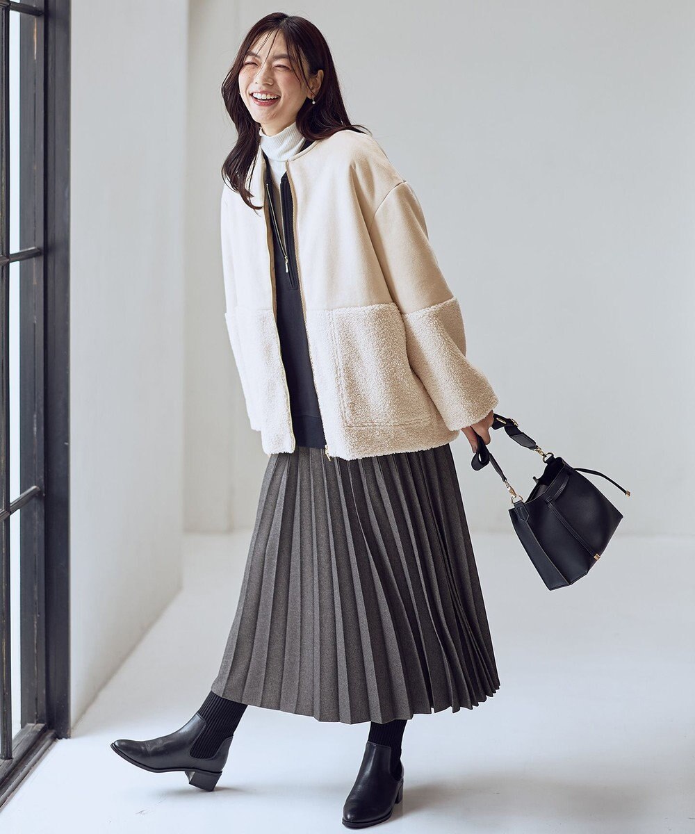 ANY L スエードボアコンビブルゾン 