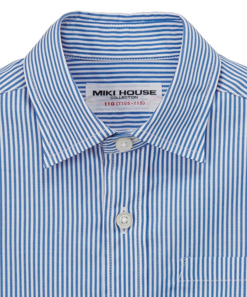 MIKI HOUSE HOT BISCUITS 【110-130cm】ブロード素材の長袖シャツ 