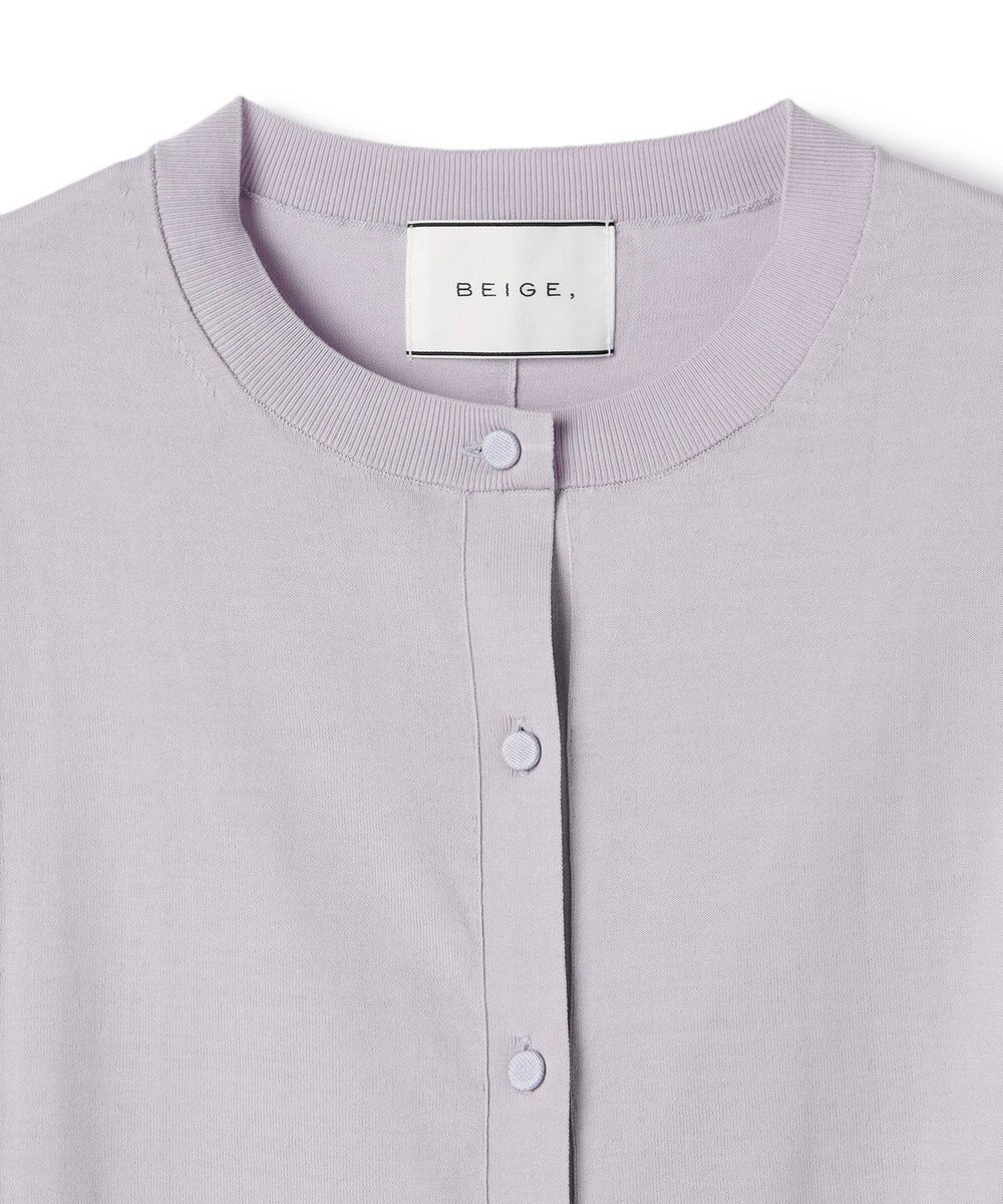 BEIGE， JULIE / コットンシルク クルーネックカーディガン 