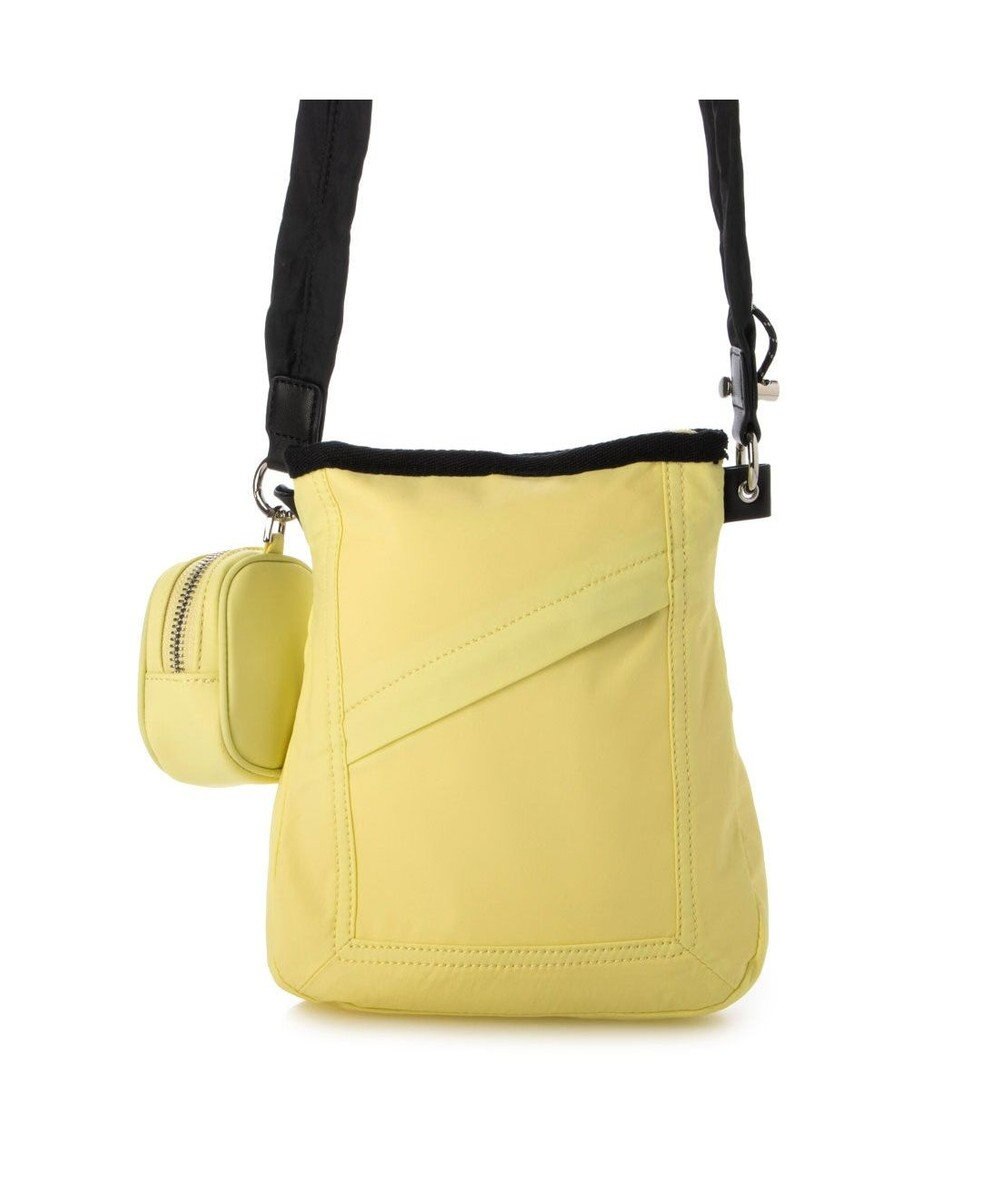 UNBILLION カシュカシュ cachecache / ミニポーチ付きギャザーショルダーナイロンバッグ 