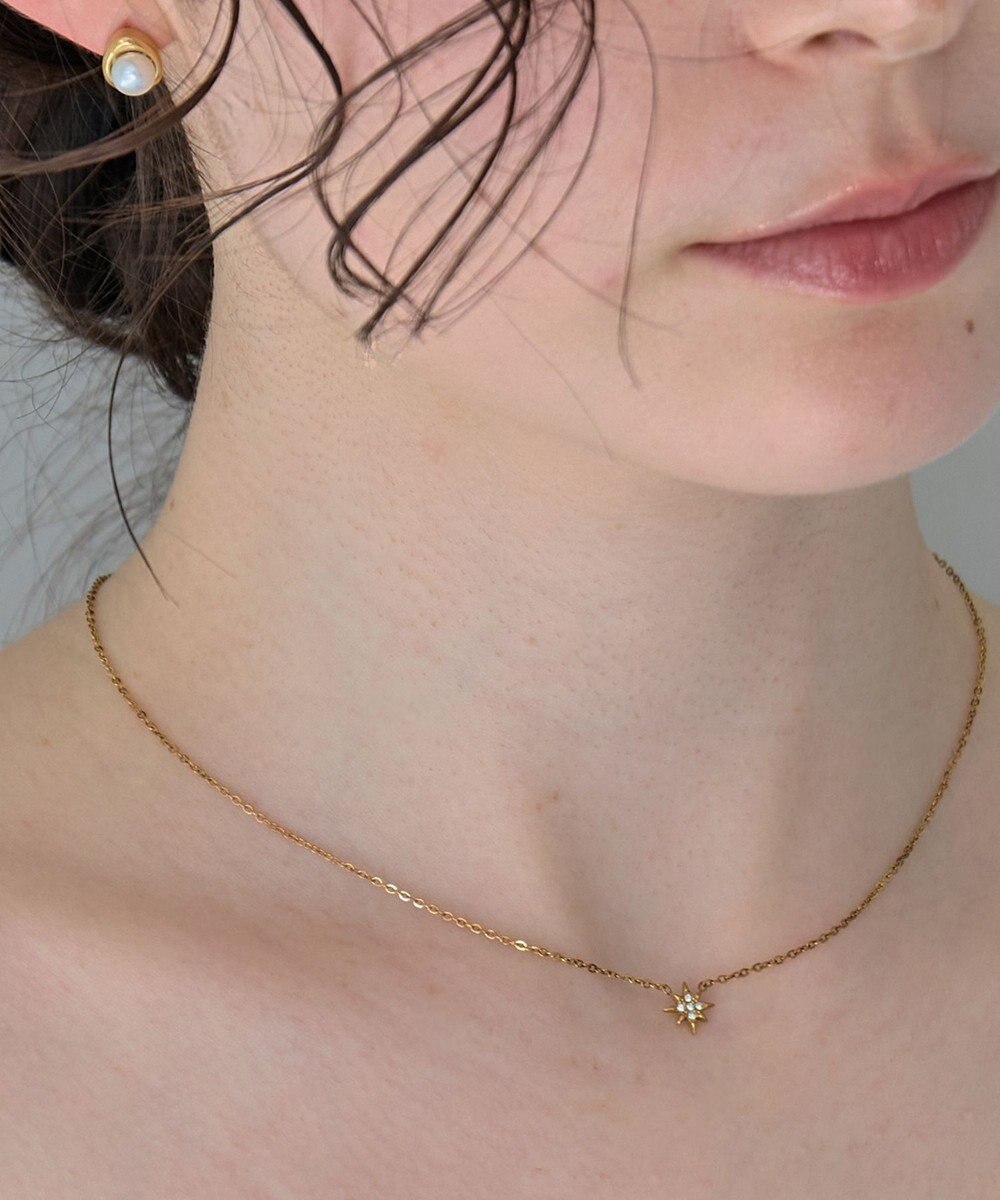 Phoebe 〈金属アレルギー対応〉ルミエールスターライトネックレス/ゴールド 星モチーフ 