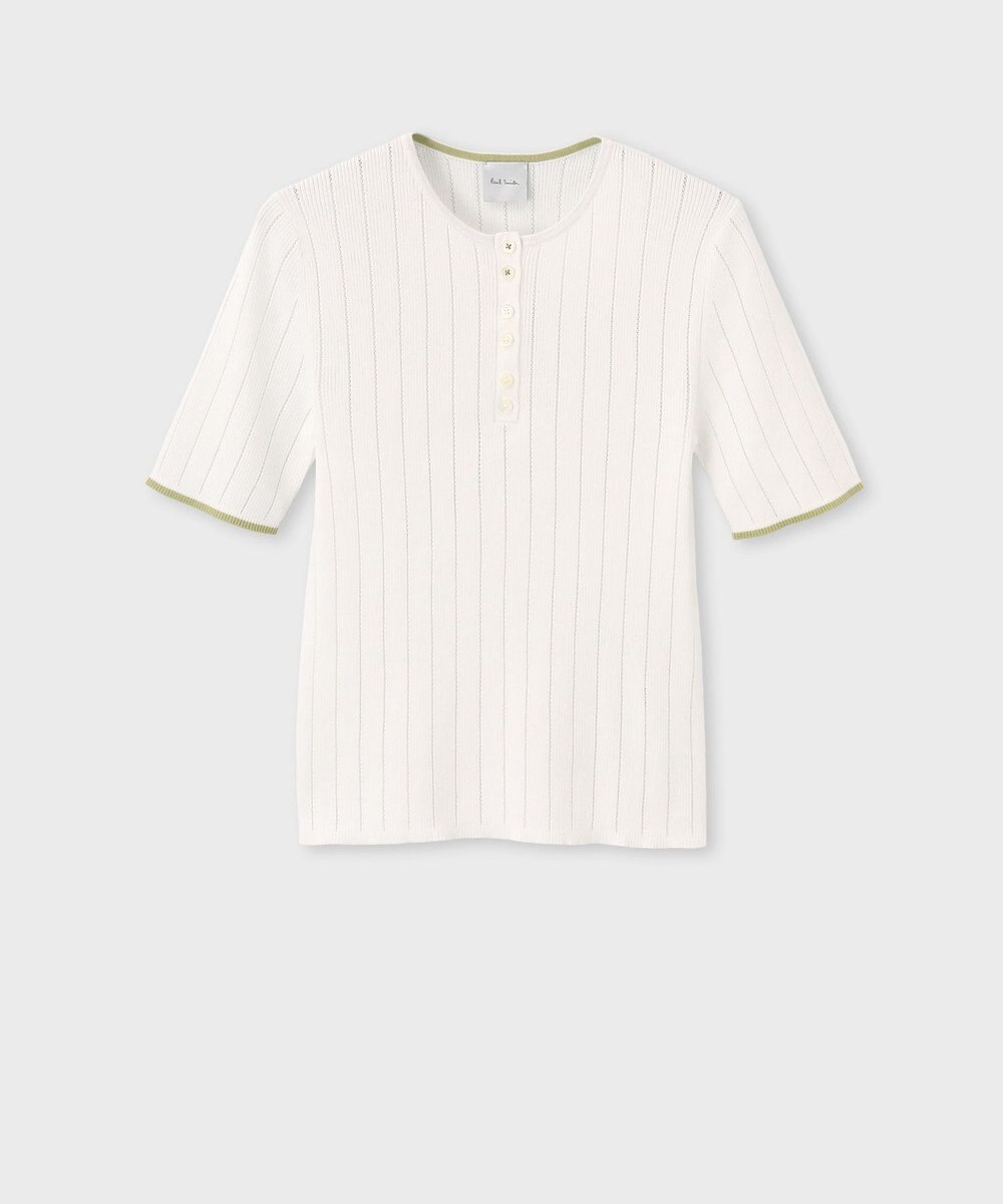Paul Smith 【洗える】リブアイレット 半袖ニット 