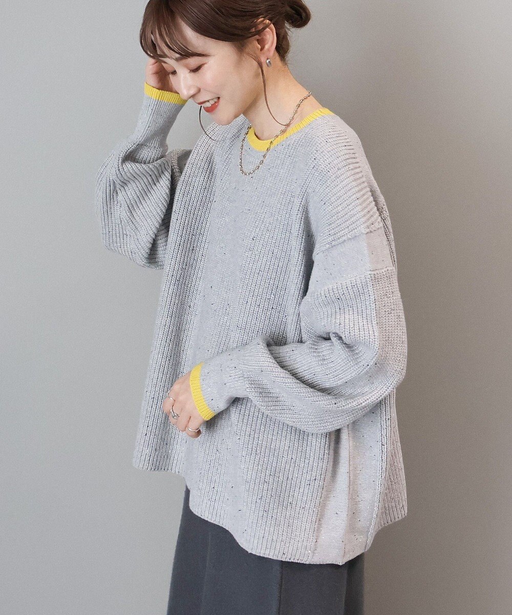 AMERICAN HOLIC 【WEB限定】配色ラインニットプルオーバー 