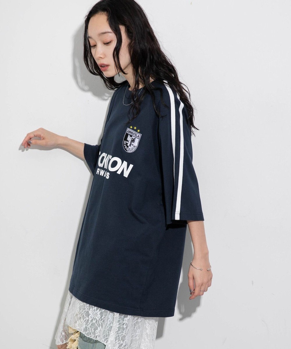 WEGO 【ユニセックス着用ITEM/手洗い可/MLサイズ】ラインゲームロゴT 