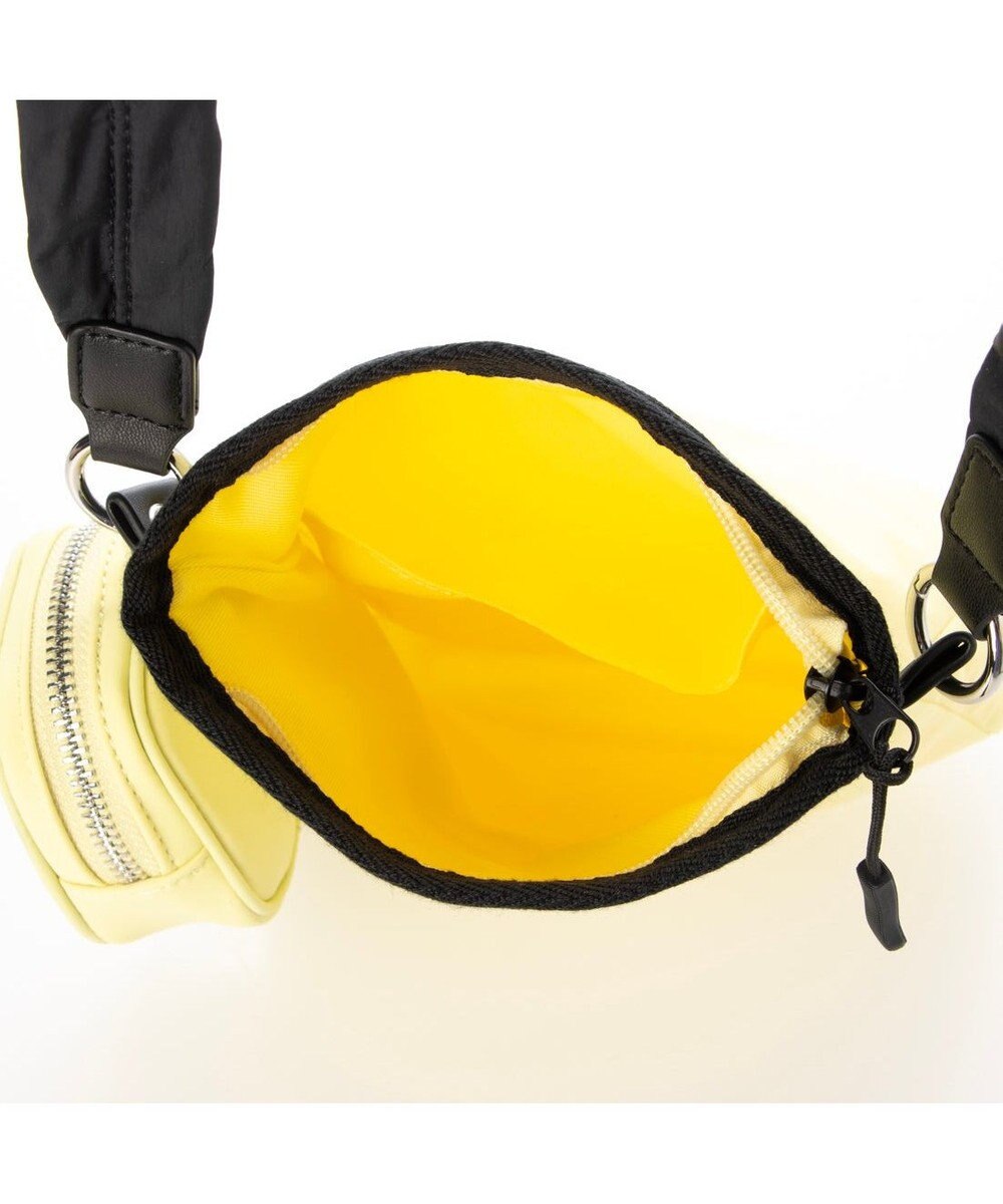 UNBILLION カシュカシュ cachecache / ミニポーチ付きギャザーショルダーナイロンバッグ 