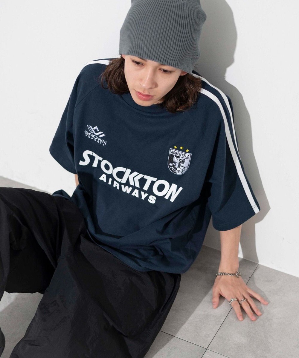 WEGO 【ユニセックス着用ITEM/手洗い可/MLサイズ】ラインゲームロゴT 