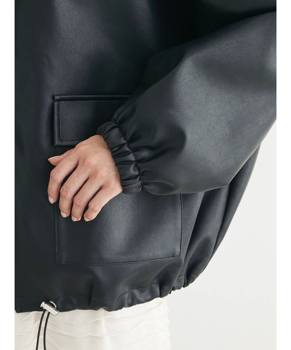 Green Parks ・ＥＬＥＮＣＡＲＥ　ＤＵＥ　合皮ステンカラーブルゾン 