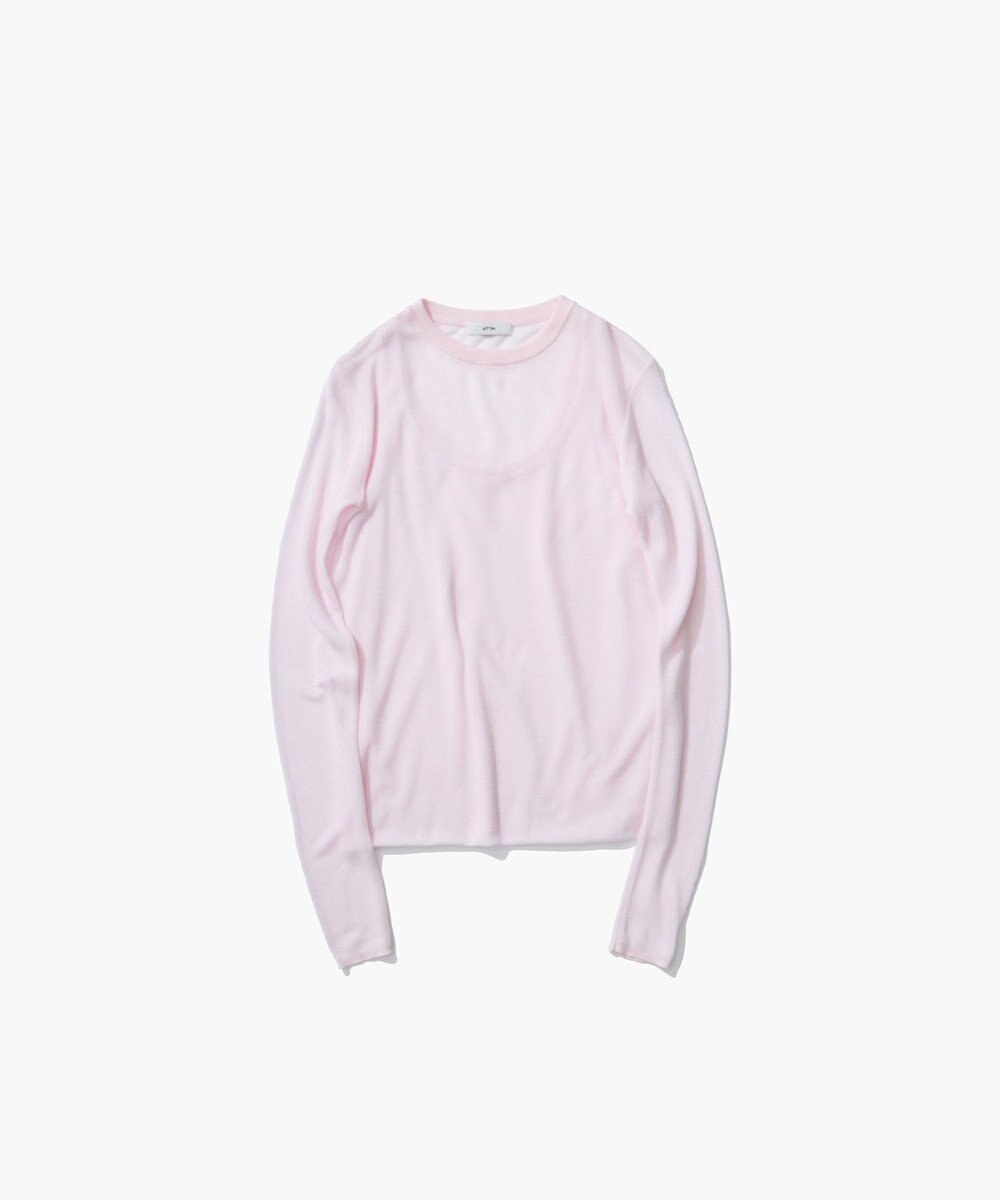 ATON TENCEL SILK CIRCULER RIB | クルー＆タンクレイヤード 