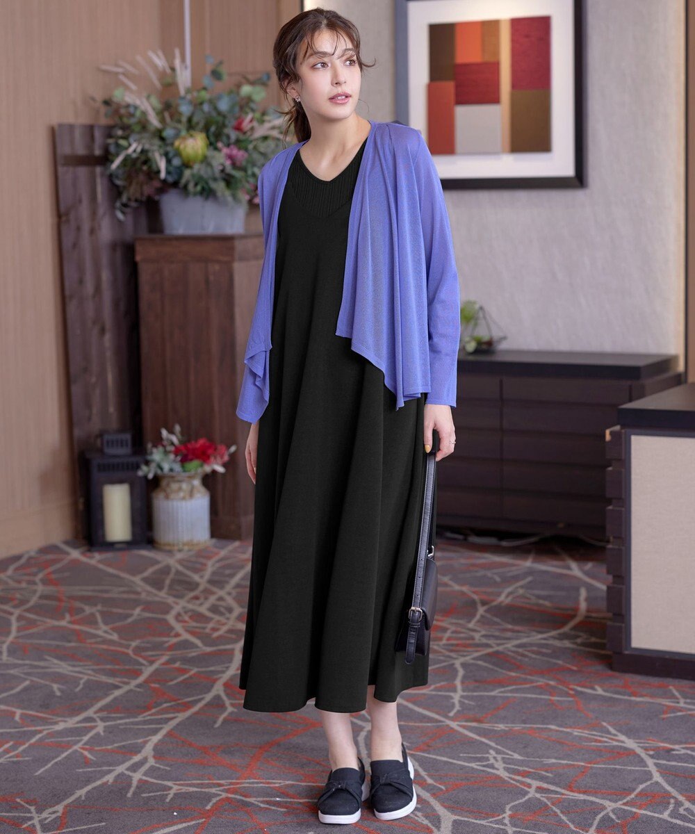 Tiaclasse L 【洗える】ドレープカーディガン 