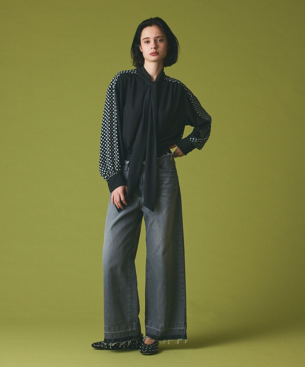 GRACE CONTINENTAL ドットコンビブラウス 